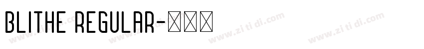 Blithe Regular字体转换